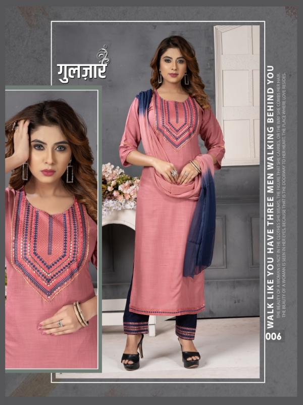 Beauty Queen Gulzar Fancy Kurti With Bottom Dupatta Collection